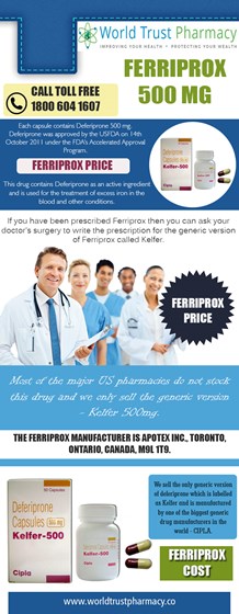 Deferiprone Brands In India: Ferriprox 500 mg